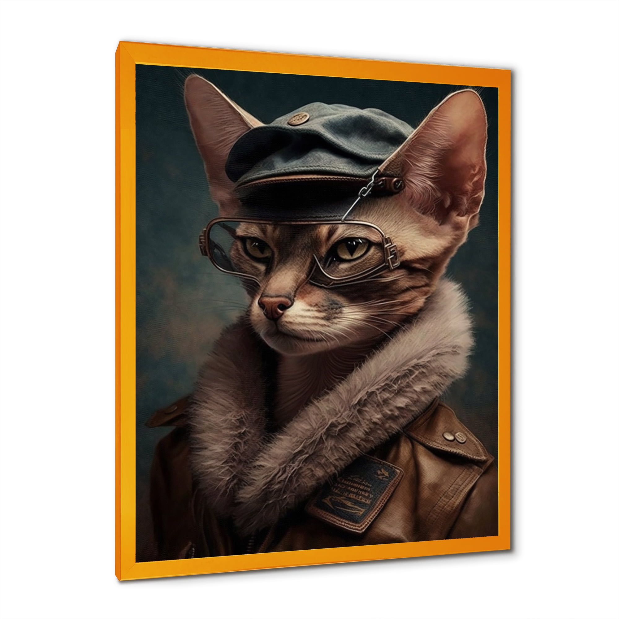 Designart 'Cat Wearing Clothing II' Canvas Wall Art