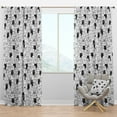 thumbnail image 1 of Designart 'Cats Pattern Collage' Modern Blackout Curtain Panel, 1 of 4