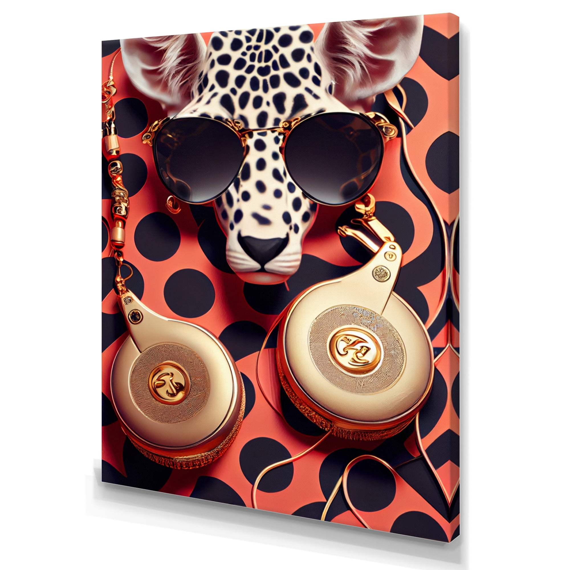 Designart Celebrity Fashion Girafe III Canvas Wall Art