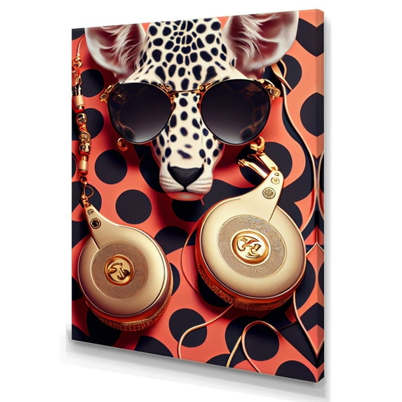 Designart Celebrity Fashion Girafe III Canvas Wall Art