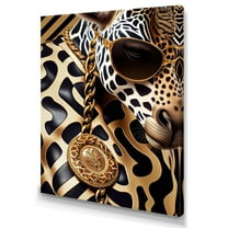 Designart Celebrity Fashion Girafe IV Canvas Wall Art