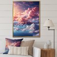 thumbnail image 1 of Designart "Celestial Beauty Muted Pink and Blue Sky III" Landscape & Nature Floater Framed Wall Art Print, 1 of 7
