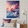 thumbnail image 1 of Designart "Celestial Beauty Muted Pink and Blue Sky III" Landscape & Nature Floater Framed Wall Art Print, 1 of 7