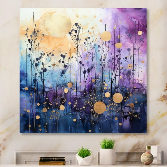 Designart "Celestial Charm II" Abstract Collages Canvas Print