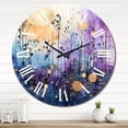 thumbnail image 1 of Designart "Celestial Charm II" Abstract Collages Oversized Wall Clock, 1 of 5