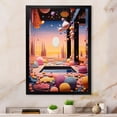 thumbnail image 1 of Designart "Celestial Dream Bathroom Edition II" Landscapes Framed Wall Art - Modern Pink Abstract Landscapes Bedroom Framed Canvas Wall Art, 1 of 6
