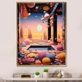 thumbnail image 1 of Designart "Celestial Dream Bathroom Edition II" Landscapes Framed Wall Art - Modern Pink Abstract Landscapes Bedroom Framed Canvas Wall Art, 1 of 6