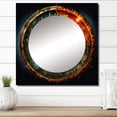 thumbnail image 1 of Designart "Celestial Equations Ancient Mapping" Astrology Square Mirror For Wall Decor - Large Blue Square Printed Wall Mirror Art - Square Modern Mirror - Wall Mounted Square Large Mirror, 1 of 5