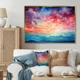 thumbnail image 1 of Designart "Celestial Mirage Colorful Sky Photo III" Landscapes Floater Framed Wall Art Living Room, 1 of 7