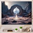 thumbnail image 1 of Designart "Celestial Portal Surreal Galaxy Landscape IV" Landscapes Wall Art - Traditional Blue Surrealism Landscape Hallway Wall Art Decor, 1 of 4