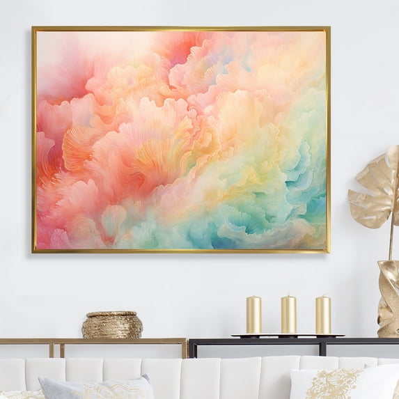 Designart "Celestial Spectrum Fantasy" Rainbow Floater Framed Canvas Prints