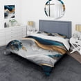 thumbnail image 1 of Designart "Cerulean Waves in Geode II" Abstract Bedding Covert Set - Modern Blue Bed Set With 2 Shams, 1 of 6