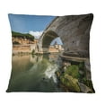 thumbnail image 1 of Designart Cestius Bridge Over Tiber River - Landscape Printed Throw Pillow - 18x18, 1 of 1