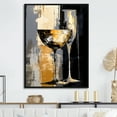 thumbnail image 1 of Designart "Champagne And Glass Montage" Champagne Floater Framed Wall Art Prints, 1 of 5