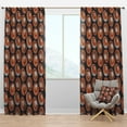 thumbnail image 1 of Designart 'Champignons Pattern On Black' Modern & Contemporary Blackout Curtain Panel, 1 of 4