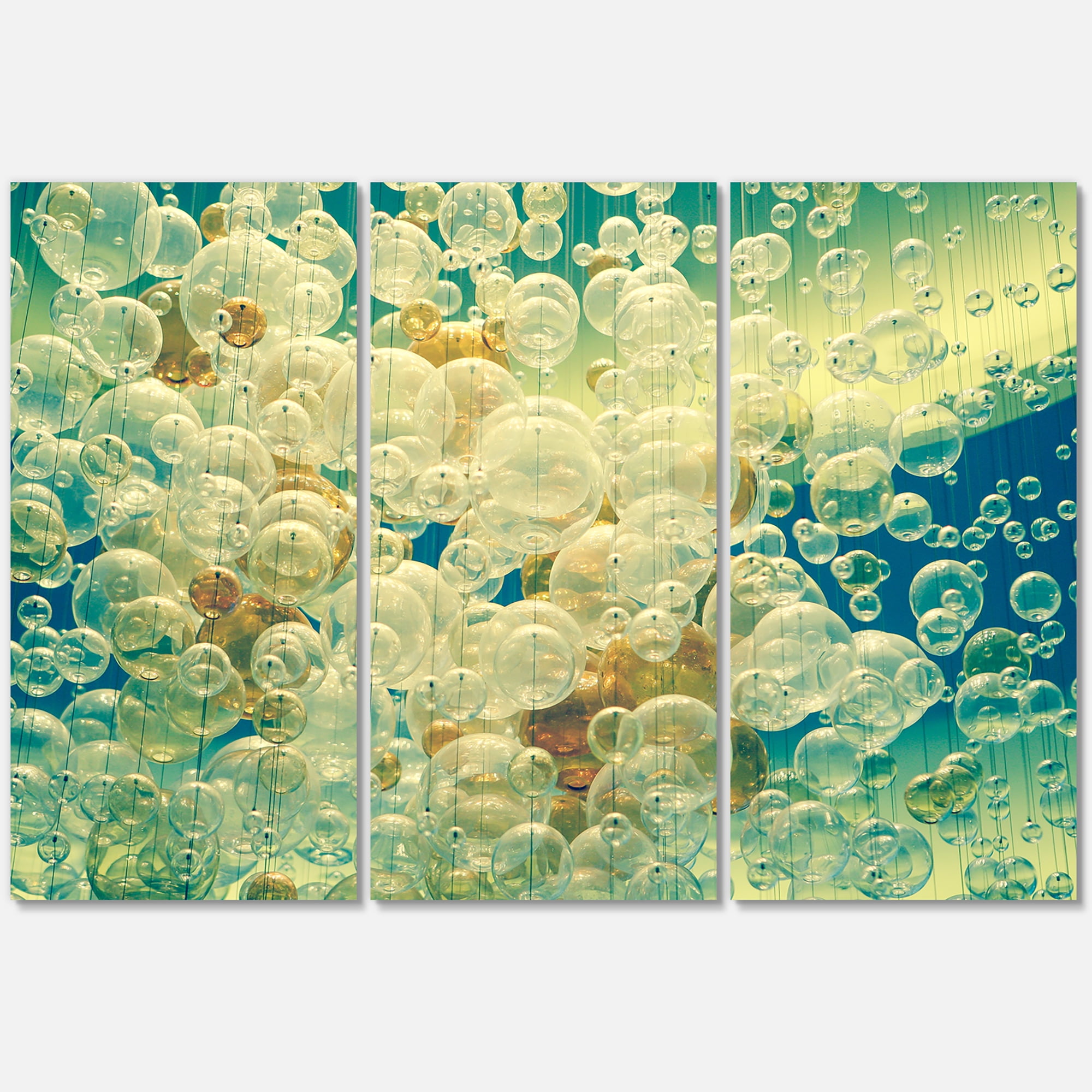 Designart ' Chandelier In The Form of Balls Abstract Art I ' Modern Canvas Wall Art Print