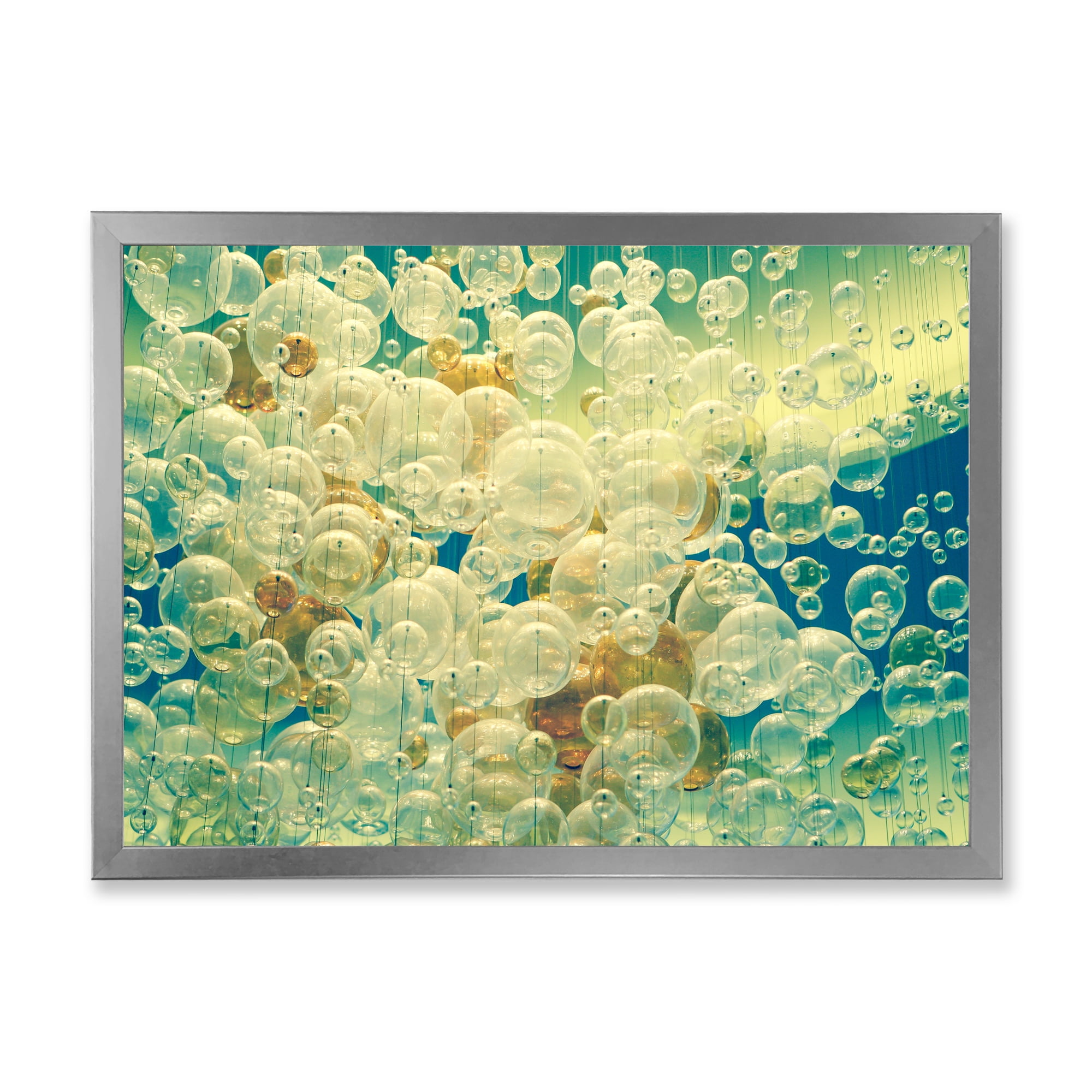 Designart 'Chandelier In The Form of Balls Abstract Art I' Modern Framed Art Print