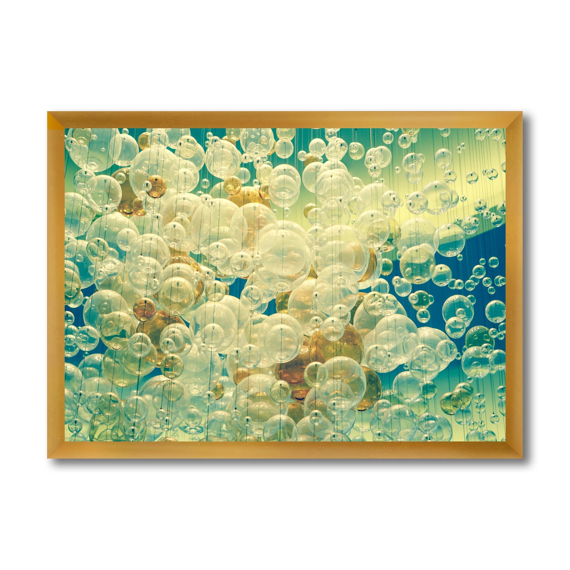 Designart 'Chandelier In The Form of Balls Abstract Art I' Modern Framed Art Print