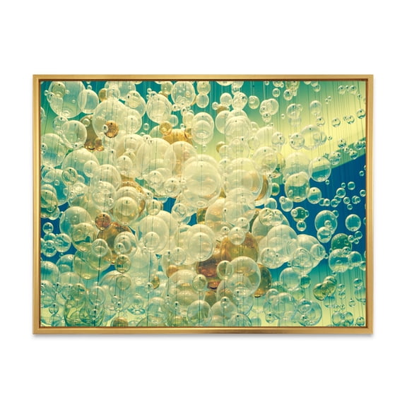 Designart 'Chandelier In The Form of Balls Abstract Art I' Modern Framed Canvas Wall Art Print
