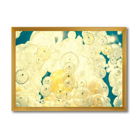 Designart 'Chandelier In The Form of Balls Abstract Art II' Modern Framed Art Print