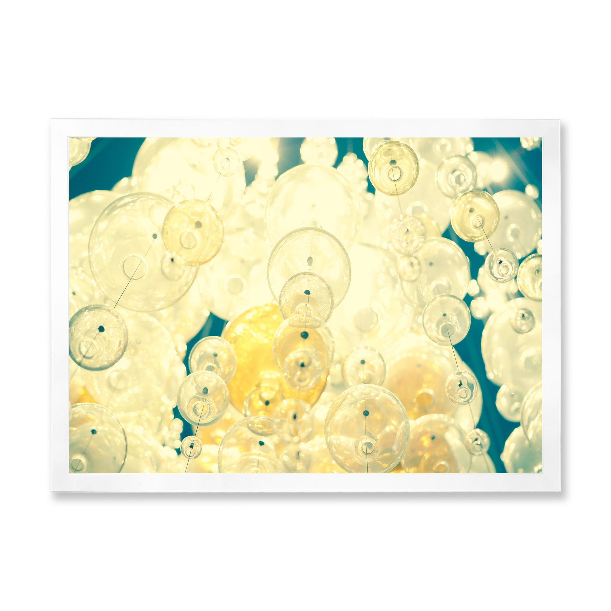 Designart 'Chandelier In The Form of Balls Abstract Art II' Modern Framed Art Print