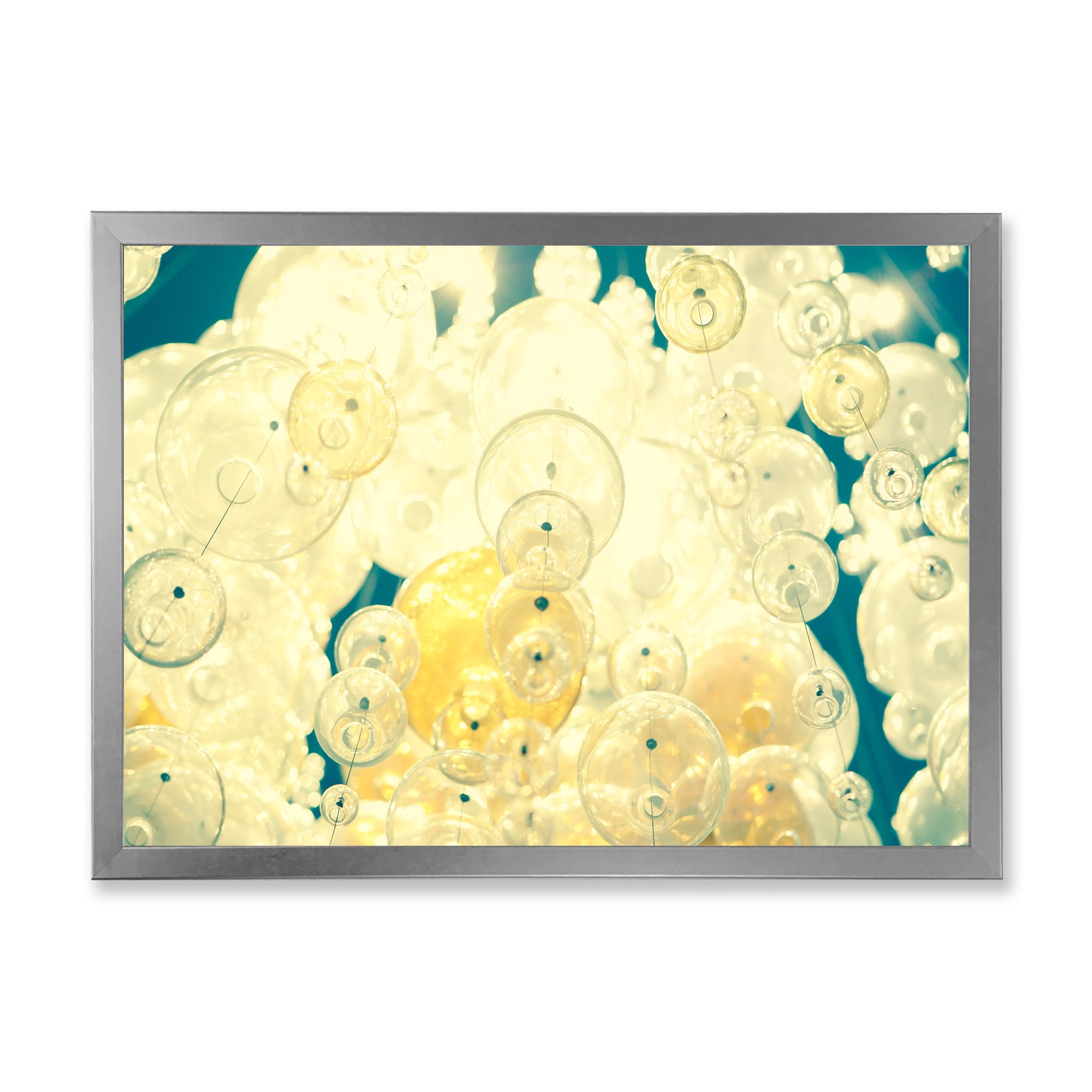 Designart 'Chandelier In The Form of Balls Abstract Art II' Modern Framed Art Print