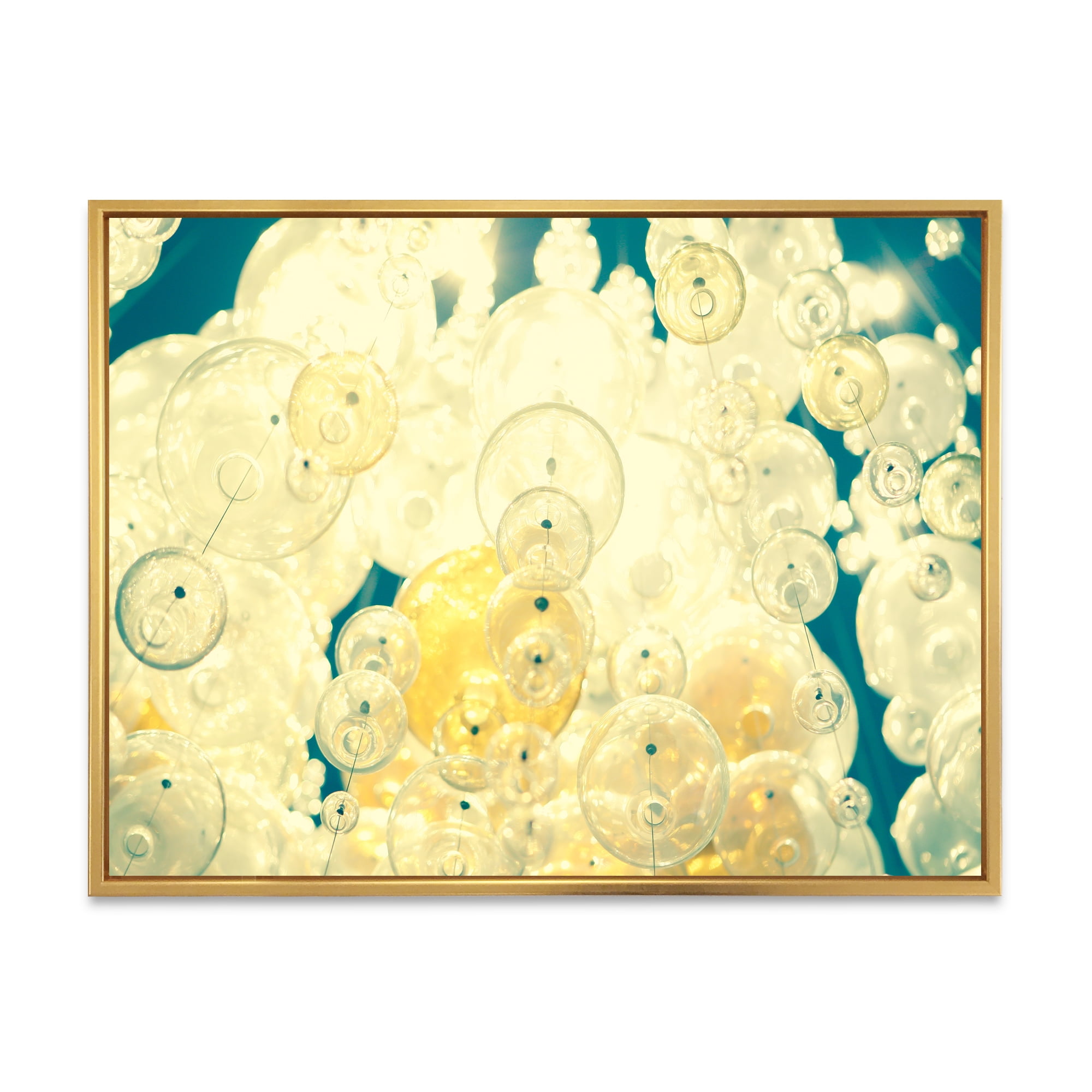 Designart 'Chandelier In The Form of Balls Abstract Art II' Modern Framed Canvas Wall Art Print