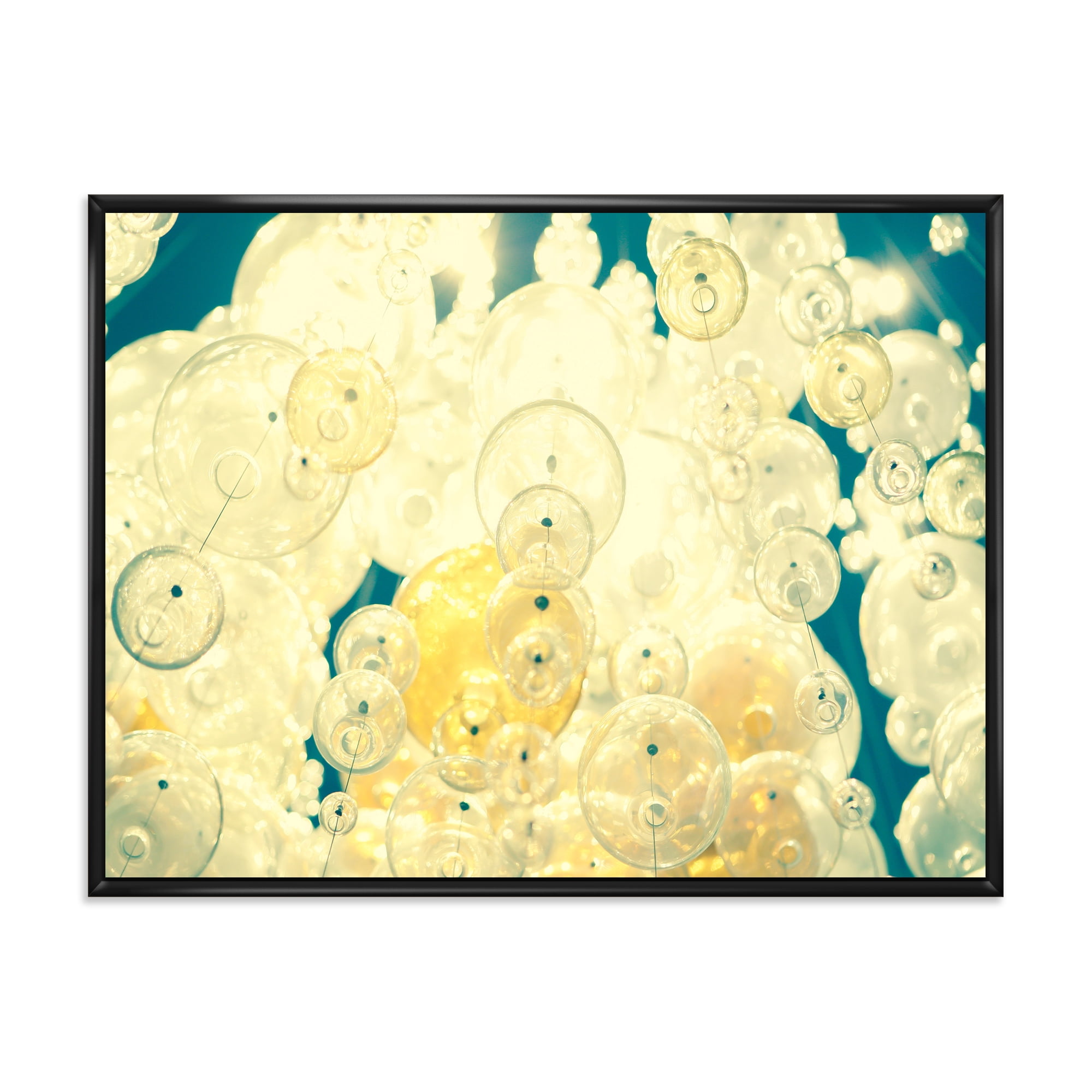 Designart 'Chandelier In The Form of Balls Abstract Art II' Modern Framed Canvas Wall Art Print