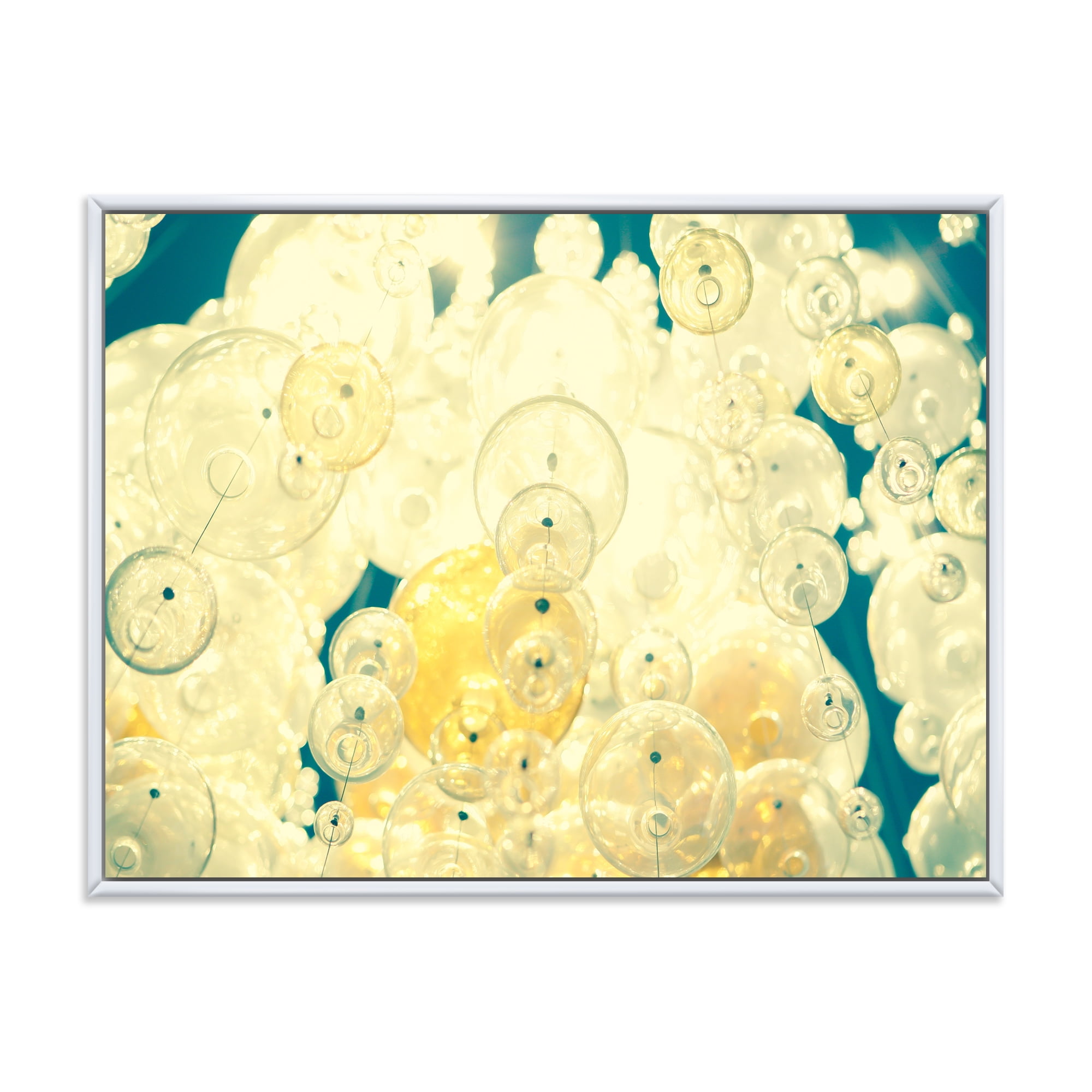 Designart 'Chandelier In The Form of Balls Abstract Art II' Modern Framed Canvas Wall Art Print