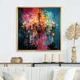 thumbnail image 1 of Designart "Chandelier Retro Glamour Painting II" Chandelier Floater Framed Wall Art Print, 1 of 7
