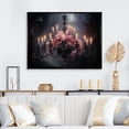 thumbnail image 1 of Designart "Chandelier Shadows II" Chandelier Floater Framed Wall Art Living Room, 1 of 7