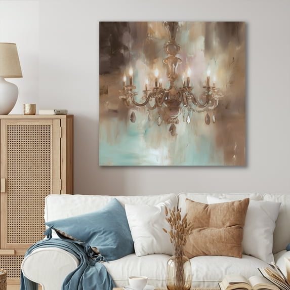 Designart "Chandelier Showcase Grand IV" Glam Chandelier Metal Art Print