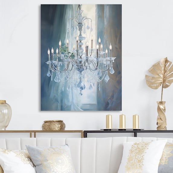 Designart "Chandelier Soothing Charm II" Chandelier Metal Art Print