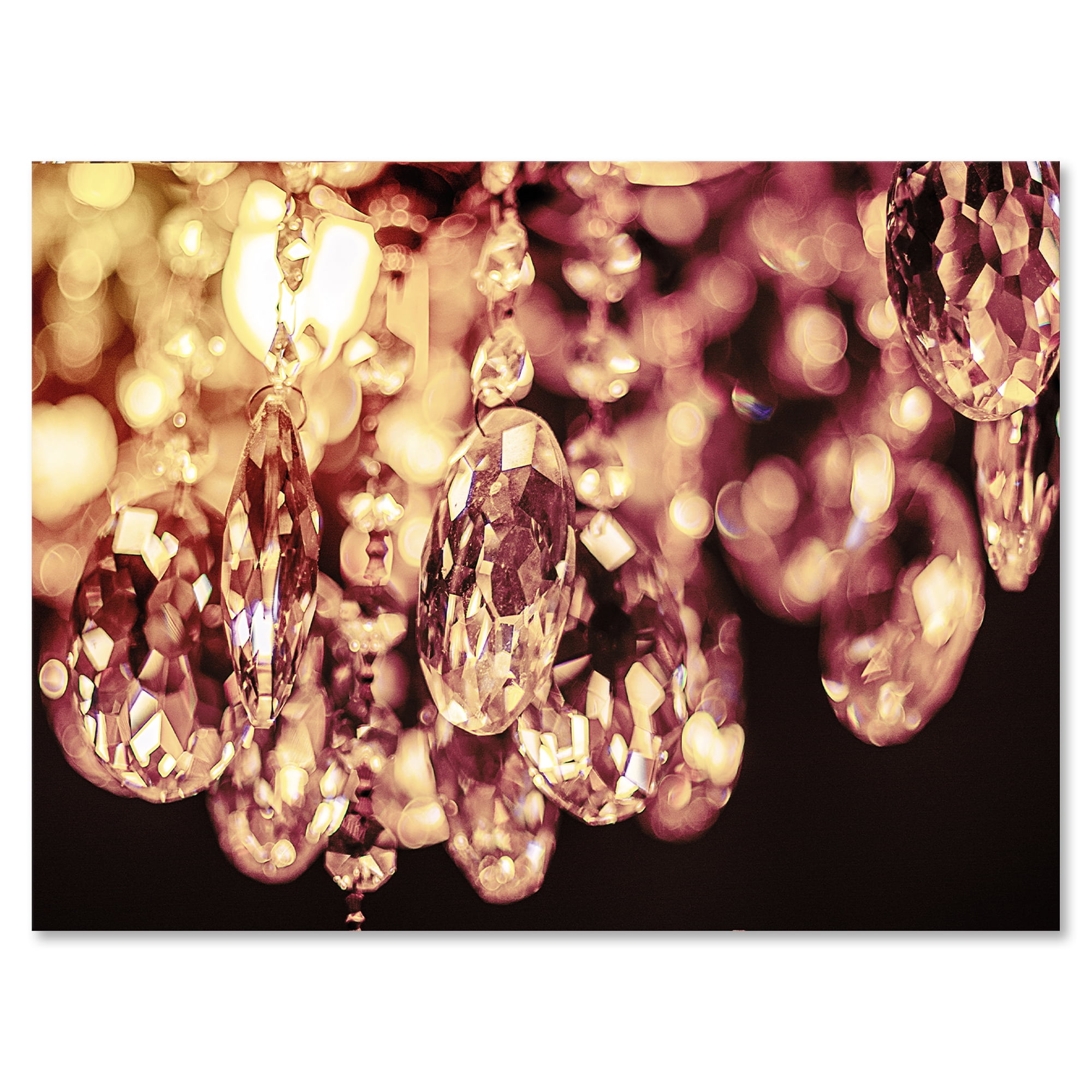 Designart ' Chandelier With Chrystak Hanging ' Modern Canvas Wall Art Print