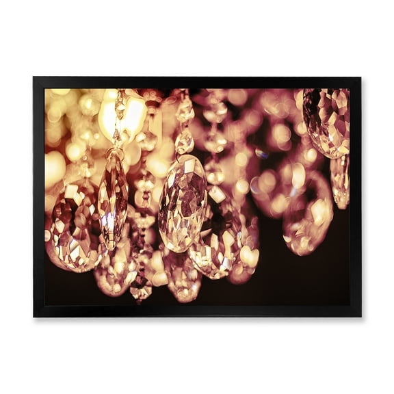 Designart 'Chandelier With Chrystak Hanging' Modern Framed Art Print
