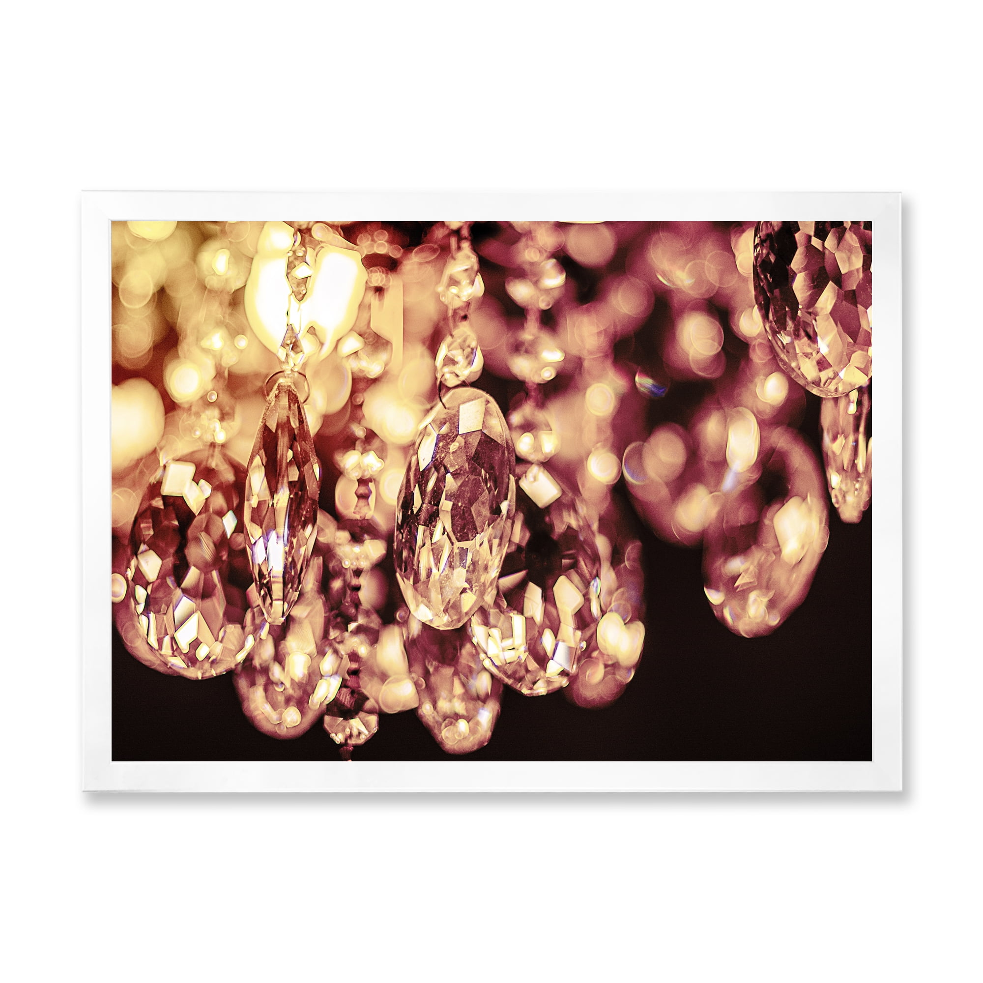 Designart 'Chandelier With Chrystak Hanging' Modern Framed Art Print