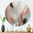 thumbnail image 1 of Designart "Chaos in Rose Gold Circles II" Modern Shapes Transitional Metal Round Wall Art Prints, 1 of 5