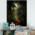 thumbnail image 1 of Designart "Charcoal Shadows In The Jungle" Palms & Palm Trees Canvas Wall Art, 1 of 1