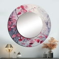 thumbnail image 1 of Designart "Charm of Leaves in a Moody Overcast I" Leaves Rund Mirror For Wall Decor - Large Red Round Print Mirror - Round Traditional Mirror - Wall Mounted Round Large Mirror - 36" x 36", 1 of 6