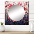 thumbnail image 1 of Designart "Charm of Leaves in a Moody Overcast IV" Leaves Red Large Square Mirror - Square Bedroom Mirror Printed Wall Decor - Traditional Square Printed Wall Mirror Art, 1 of 5