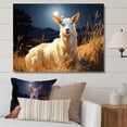 thumbnail image 1 of Designart "Charm Meadows with White Caprine Goat I" Animals Wall Art - Modern Farmhouse White Goat Bedroom Canvas Wall Art, 1 of 4