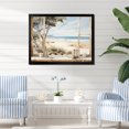 thumbnail image 1 of Designart "Charm of Beachside Cottage I" Coastal Framed Wall Art Decor - Coastal White Coastal Windows Entryway Framed Wall Art Print, 1 of 6