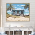 thumbnail image 1 of Designart "Charm of Beachside Cottage II" Coastal Framed Wall Art - Coastal Green Coastal Windows Hallway Framed Wall Art Decor, 1 of 6