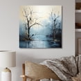 thumbnail image 1 of Designart "Charming Blue Tree Elegance IV" Landscape Trees Canvas Art Print, 1 of 7