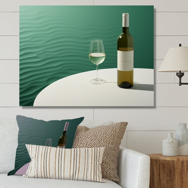 Designart "Charming Chablis I" Wine Canvas Wall Art