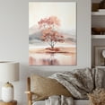 thumbnail image 1 of Designart "Charming Minimalism In Pink Nature Scenes" Tree Canvas Art Print, 1 of 7