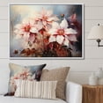 thumbnail image 1 of Designart "Charming Pink Poinsettias In Watercolor" Poinsettias Floater Framed Canvas Prints, 1 of 5