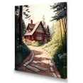 thumbnail image 1 of Designart Charming Red Cottage I Canvas Wall Art, 1 of 5