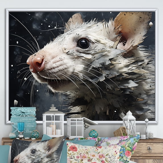 Designart "Charming Rodent Art" Rodent Floater Framed Wall Decor