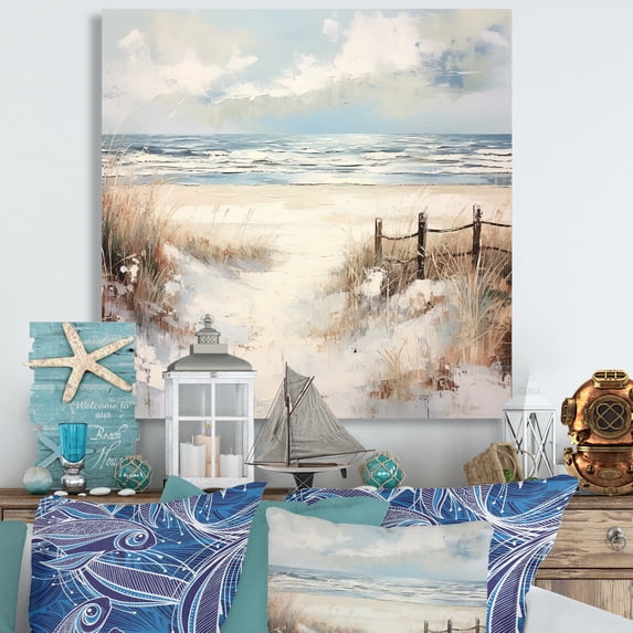 Designart "Charming Seaside Escape V" Beach Wall Art Prints